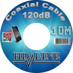 10M HD-LINE câble coaxial pro 120dB TNT & antenne parabole