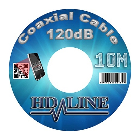 10M HD-LINE câble coaxial pro 120dB TNT & antenne parabole
