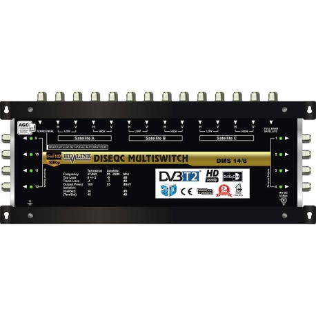 HD-LINE PRO MULTISWITCH 14/8 - 3SAT - 1TER (+ 1SAT 1 POLARITE) / 8DEMOS 