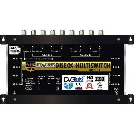 HD-LINE PRO MULTISWITCH 9/8 - 2SAT - 1TER / 8DEMOS