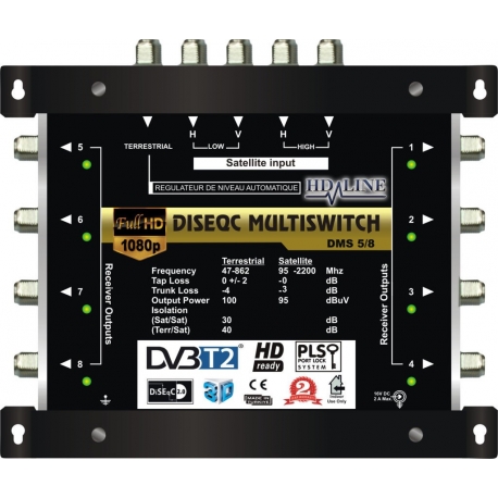 HD-LINE PRO MULTISWITCH 5/8 - 1SAT - 1TER / 8DEMOS