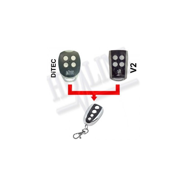 Télécommande universelle HD-LINE 433 MHZ Porte de Garage / Portail Alarme 4  boutons - Références compatibles dans l'annonce - Pièces détachées portes  de garage - Achat & prix