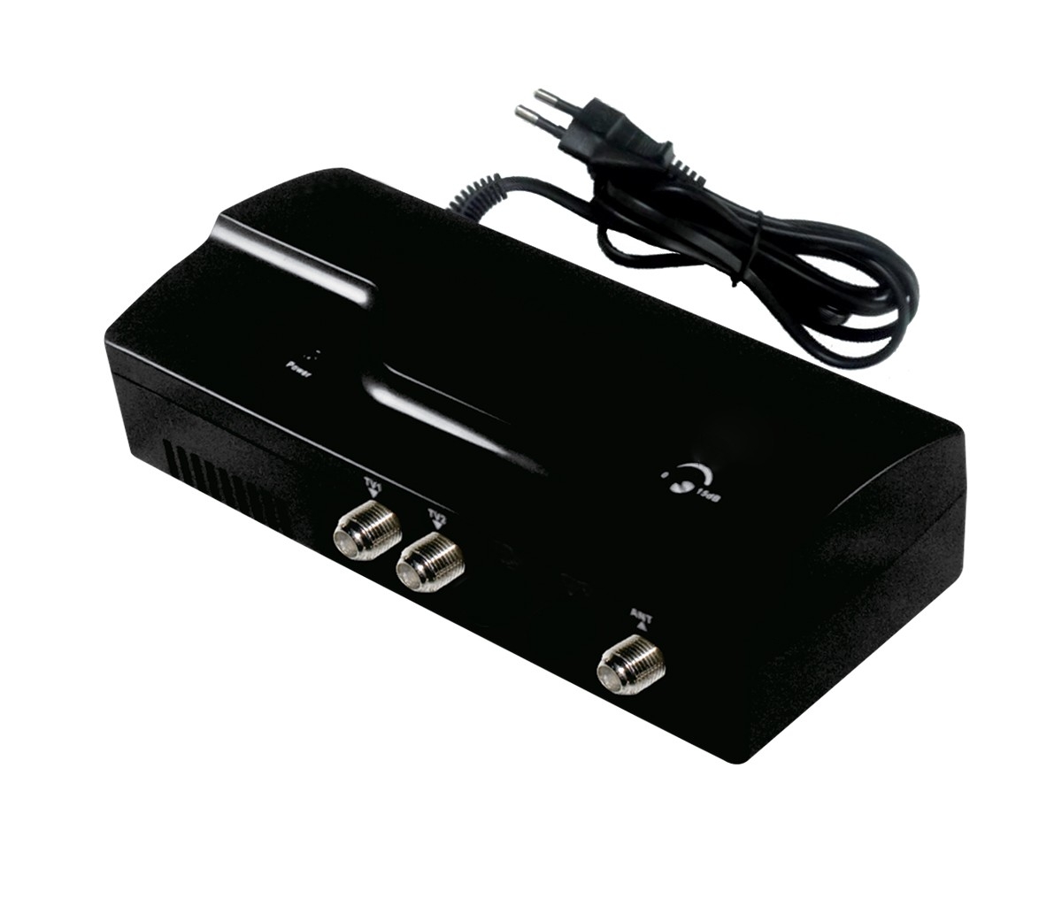 HD-LINE Amplificateur TNT 2 Voies - Gain 25dB UHF/VHF, Pour Améliorer Le Signal TV