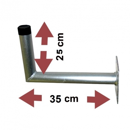 Fixationb murale pour antennes et paraboles 25X25 48mm