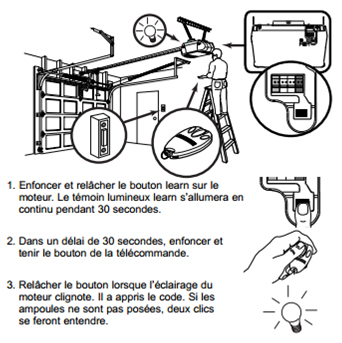 Lot de 3 - Télécommande Universelle Copieuse (433.92 Mhz) Portail Garage  Alarme Lumière - Notice FR